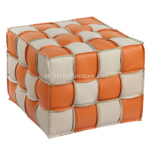 Echte Leder lebende Stühle Ottomans Square Stool